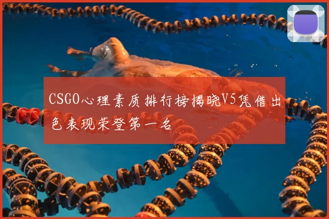 CSGO心理素质排行榜揭晓V5凭借出色表现荣登第一名